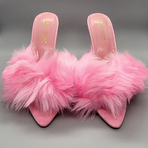 Cape Robbin Fuji Pink Fur High Heels - Picture 5 of 12